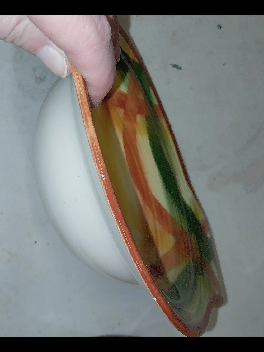 Colorful Hand-Painted Ceramic Bowls - Set of 2